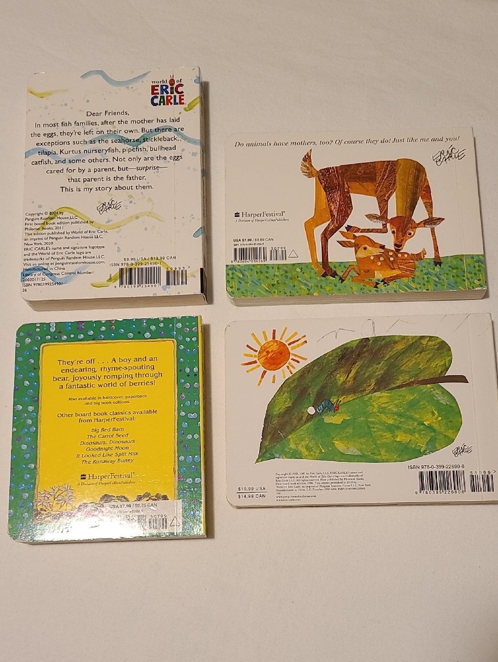 Eric Carle Caterpillar Seahorse Kangaroo Board Books, Jamberry, Lot of 4 - Picture 2 of 13